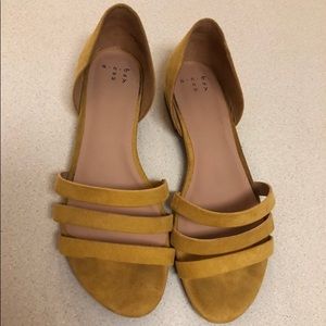 Yellow Suede Sandals